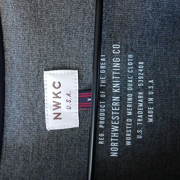 NWKC Merino Wool Lined Shell Jacket Navy Blue Men's XL - Picture 5 of 9